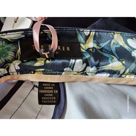 BNWT Ted Baker Blue Elopia Entangled Enchantment Floral Trouser - Picture 11 of 16